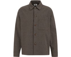 WE Fashion Heren regular fit flannel overshirt met ruit