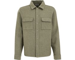 WE Fashion Heren regular fit overshirt van wolmix