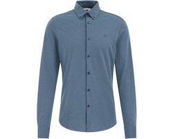 WE Fashion Heren tall fit overhemd van piquéjersey