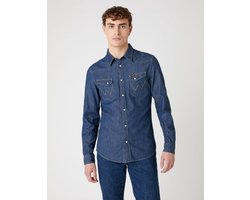 Wrangler Western Overhemd Met Lange Mouwen Blauw S Man