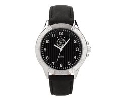 Ajax-horloge heren zwart zilver