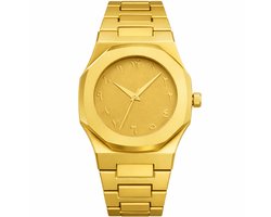 Baraka Treasures Luxe Horloge - Arabische Horloge - Arabic Dial - Unisex Horloge - Premium Horloge - Quartz - Ramadan Cadeau - Eid Cadeau - Goud