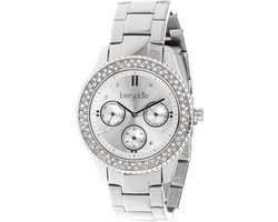 Berydale Dames horloge zilver met metalen schakelband en kwartsuurwerk - waterdicht | Ideaal als schoencadeautje sinterklaas of kerstcadeau