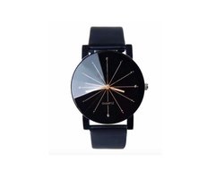Black Quartz Horloge | Ros? & Zwart | PU Lederen Band | Unisex - Analoog Hoirloge