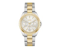 BOSS HB1502713 ATEA Dames Horloge - Mineraalglas - Staal - Zilverkleurig - 38 mm breed - Quartz - Vouw/Vlindersluiting - 3 ATM (spatwater)