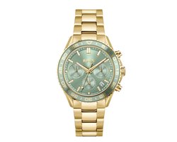 BOSS HB1502755 RUNNER FOR HER Dames Horloge - Mineraalglas - Staal - Goudkleurig - 38 mm breed - Quartz - Vouw/Vlindersluiting - 5 ATM (douchen)