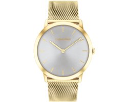 Calvin Klein CK25300003 EXCEPTIONAL Dames Horloge - Mineraalglas - Staal - Goudkleurig - 37 mm breed - Quartz - Druksluiting - 3 ATM (spatwater)