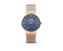 CO88 Collection Watches 8CW-10014 Horloge - Mesh Band - Ø 36 mm - Rosékleurig