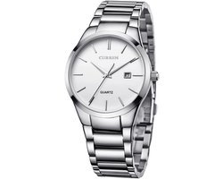 Curren - Jongens - Horloge - 52 mm - Zilverkleurig/Wit