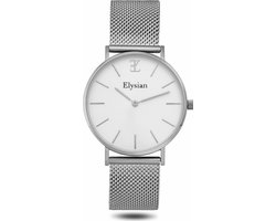 Elysian - Horloge Dames - Zilver Mesh - Waterdicht - 36mm - Cadeau Voor Vrouw