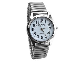 Fako Bijoux® - Horloge - Rekband Classic - 37mm - Wit