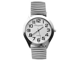 Fako - Horloge - Rekband - Chaoyada - 40mm - Zilverkleurig - Wit