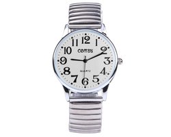 Fako - Horloge - Rekband - Comby Classic - 36mm - Wit