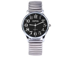 Fako - Horloge - Rekband - Comby Classic - 36mm - Zwart