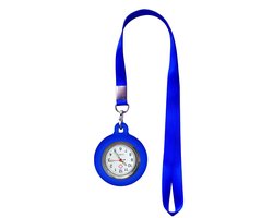 Fako - Verpleegstershorloge Met Keycord - Zusterhorloge - Ketting - 90cm - Blauw