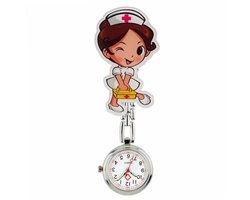 Fako® - Verpleegstershorloge - Zusterhorloge - Verpleegster Horloge - Acryl - Zuster Verbanddoos