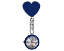 Fako® - Verpleegstershorloge - Zusterhorloge - Verpleegster Horloge - Hart - Donkerblauw