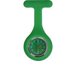 Fako® - Verpleegstershorloge - Zusterhorloge - Verpleegster Horloge - Siliconen Deluxe - Groen