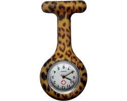 Fako® - Verpleegstershorloge - Zusterhorloge - Verpleegster Horloge - Siliconen Print - Luipaard