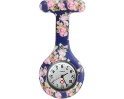 Fako® - Verpleegstershorloge - Zusterhorloge - Verpleegster Horloge - Siliconen Print - Royal Flowers