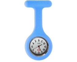 Fako® - Verpleegstershorloge - Zusterhorloge - Verpleegster Horloge - Siliconen Uni - Lichtblauw