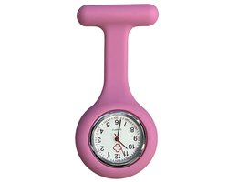 Fako® - Verpleegstershorloge - Zusterhorloge - Verpleegster Horloge - Siliconen Uni - Oud Roze
