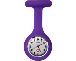 Fako® - Verpleegstershorloge - Zusterhorloge - Verpleegster Horloge - Siliconen Uni - Paars