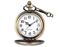 Fako - Zakhorloge - Pocket Watch - XXL - Classic - 47mm - Bronskleurig