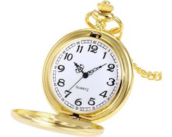 Fako - Zakhorloge - Pocket Watch - XXL - Classic - 47mm - Goudkleurig