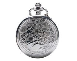 Fako - Zakhorloge - XXL - Geo - 47mm - Zilverkleurig