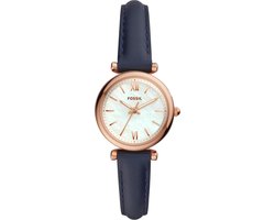 Fossil Carlie ES4502 Dameshorloge 28 mm - Rosékleurig