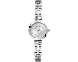 Guess Dames Horloge GW0549L1 Staal Quartz met Zilverkleurige Wijzerplaat en Zirkonia 34mm