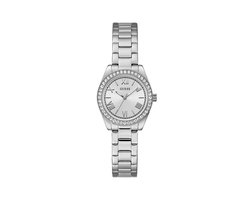 Guess Mini Luna Quartz Analoog Horloge Zilveren Toon Case: 100% Recycled Steel | Armband: 100% Stainless Steel 30 mm GW0841L6, GW0841L7