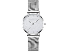 Hannah Martin Elegante Horloge | Zilverkleurig | Grijze Wijzerplaat | Dames Horloges