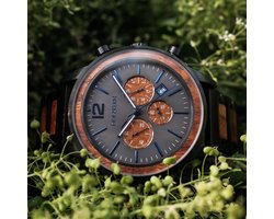 Holzkern horloge Yves (Acacia/Grijs)