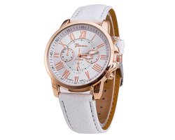 Horloge - Geneva - Roman - Metal - Wit