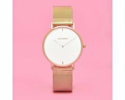 IAMKAMU - Serena - Horloge - Goud - Wit - RVS