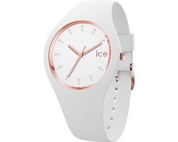 Ice Watch ICE glam - White Rose-Gold 024522 Horloge - Siliconen - Wit - Ø 37 mm