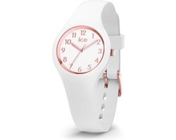 Ice Watch ICE glam - White Rose-Gold - Numbers 015343 Horloge - Siliconen - Wit - Ø 28 mm
