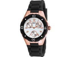 Invicta Angel 18799 Dames Horloge - Waterdicht - Analoog - Quartz Uurwerk - Roestvrij Staal met witte Wijzerplaat - 38mm