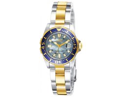 Invicta Pro Diver 2961 Dames Horloge - Waterdicht - Analoog - Quartz Uurwerk - Roestvrij Staal met parelmoeren Wijzerplaat - 30mm