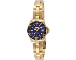 Invicta Pro Diver 8944 Dames Horloge - Waterdicht - Analoog - Quartz Uurwerk - Roestvrij Staal met blauwe Wijzerplaat - 24mm