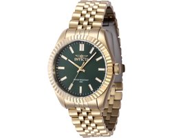 Invicta Specialty 47505 Dames Horloge - Waterdicht - Analoog - Quartz Uurwerk - Roestvrij Staal met groene Wijzerplaat - 36mm