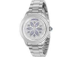 Invicta Wildflower 37084 Dames Horloge - Waterdicht - Analoog - Quartz Uurwerk - Roestvrij Staal met zilveren Wijzerplaat - 35mm