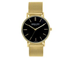 Lucardi Dames Donna Mae mesh horloge DM15288-236 - Horloge - Staal - Goud - 40 mm