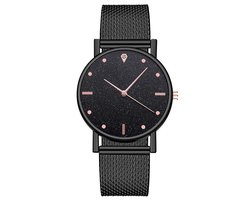 Modern Dames Horloge Zwart • Fashion • Rosegold • Roze • Zwart • Zilver • Rood • Blauw • Groen