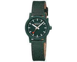 Mondaine MS1.32160.LF Essence Dameshorloge - Stationsklok - Mineraalglas - Kunststof - Groen - Ø 32 mm