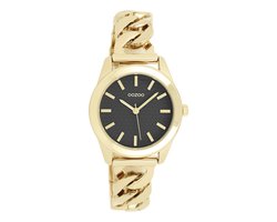OOZOO Timepieces - Goudkleurige horloge met goudkleurige petit schakelarmband - C11422
