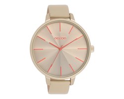 OOZOO Timepieces - Kaki OOZOO horloge met kaki leren band - C11251