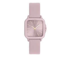 OOZOO Timepieces - Roze OOZOO horloge met leren band - C11667